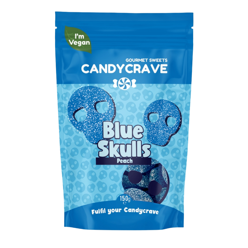 Candycrave Blue Skulls Pouch