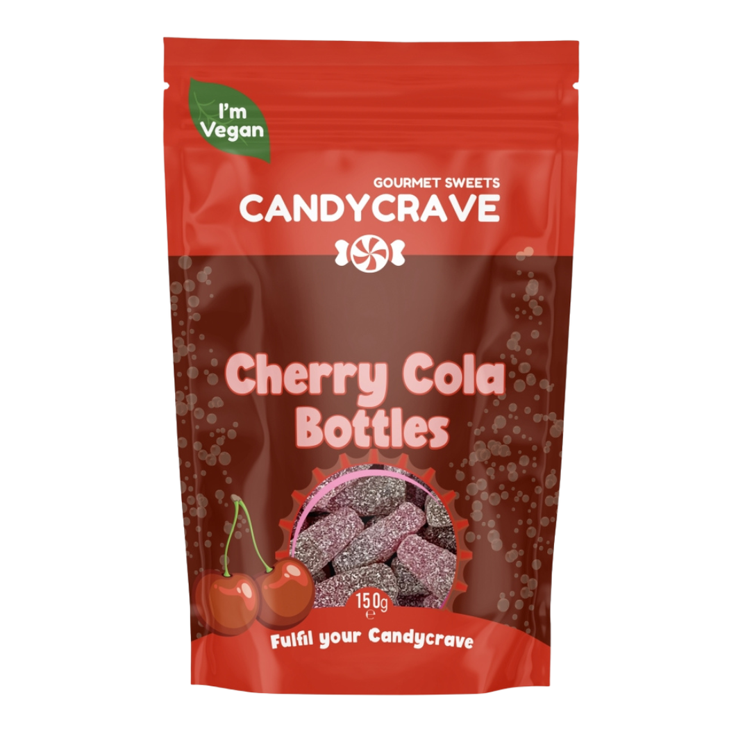 Candycrave Cherry Cola Bottles Pouch 10x150g