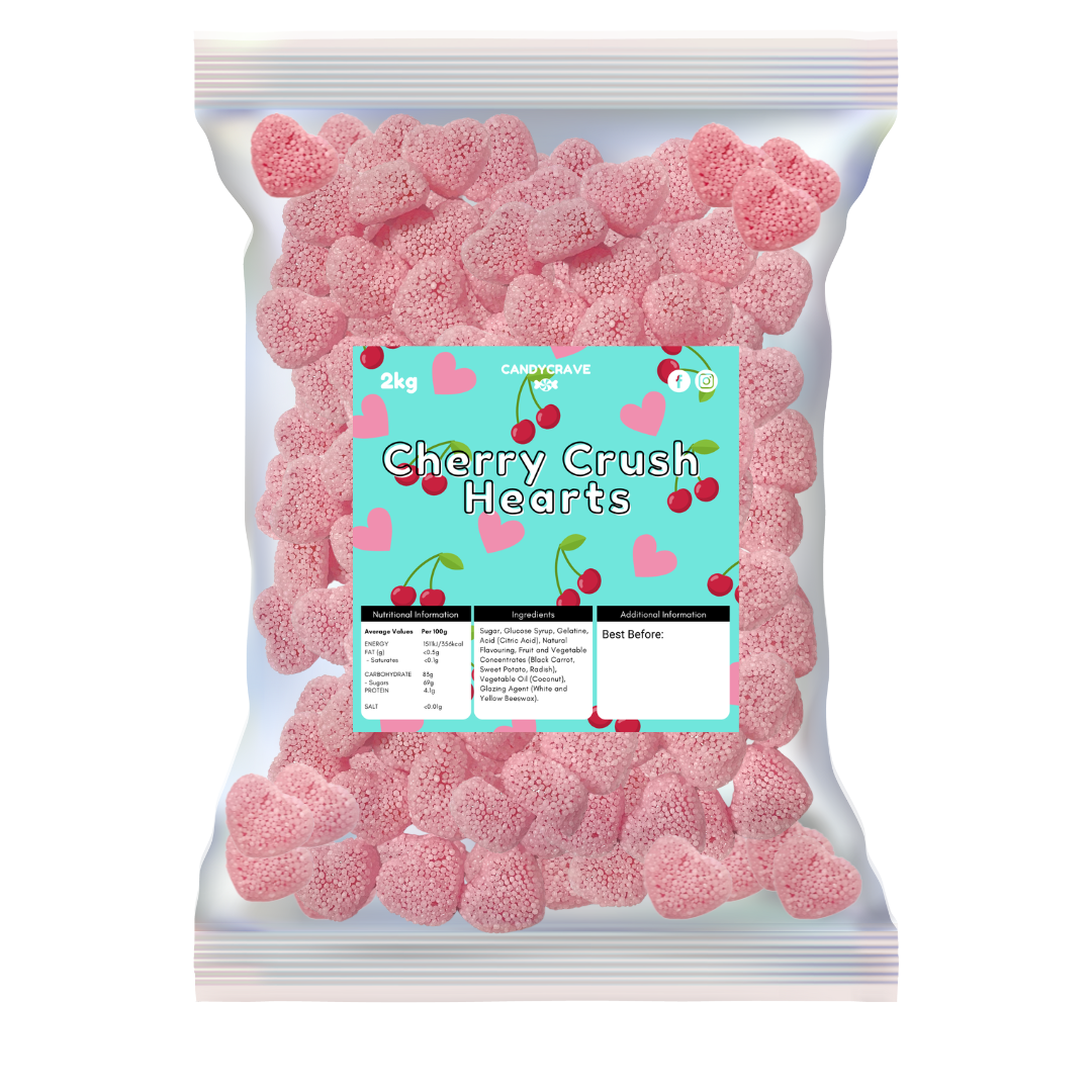 Candycrave Cherry Crush Hearts 2kg