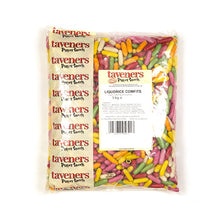 Load image into Gallery viewer, Taveners Liquorice Comfits 3Kg