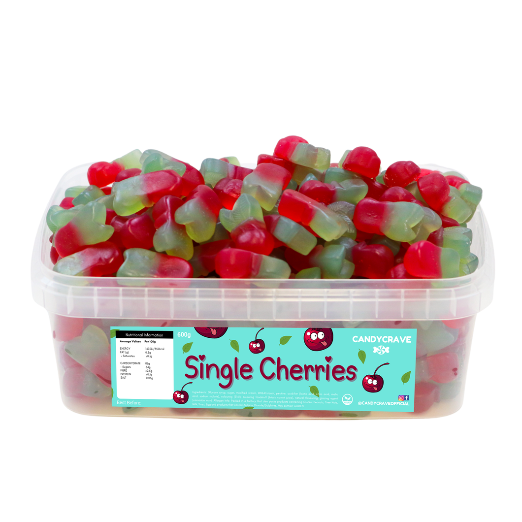 Candycrave Single Cherries Tub 600g