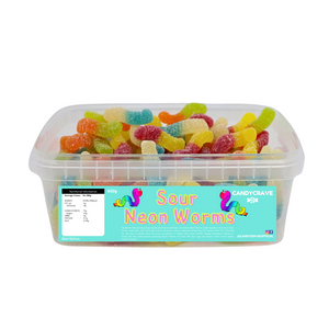 Candycrave Sour Neon Worms Tub 600g