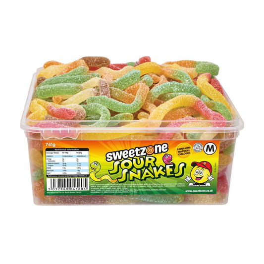 Sweetzone Sour Snakes Tub 741g