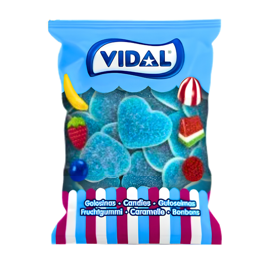 Vidal Giant fizzy Raspberry Hearts 1kg