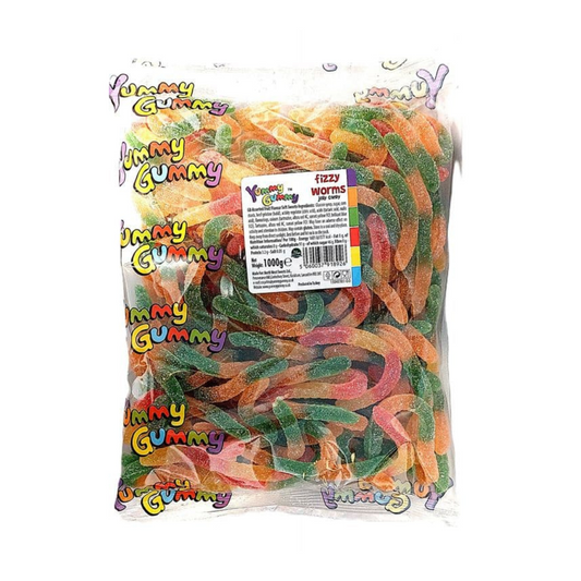 Yummy Gummy Fizzy Worms 1kg