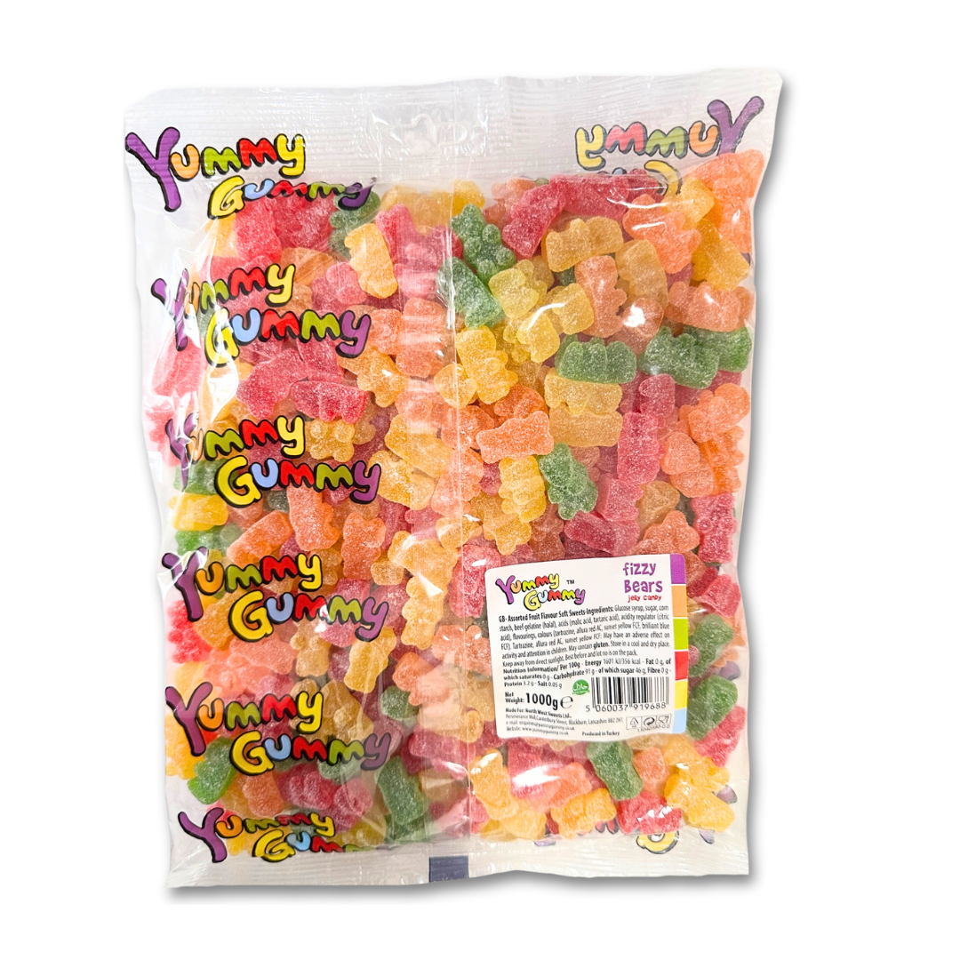 Yummy Gummy Fizzy Bears 1kg