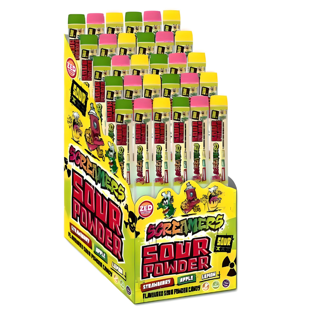 Zed Candy Screamers Sour Powder Tube 30x40