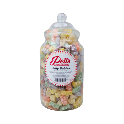 Pells Jelly Babies Traditional Sweet Jar – Classic Jelly Baby Sweets in a Retro Jar