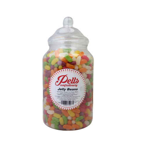 Pells Jelly Beans Traditional Sweet Jar – Colourful Jelly Sweets in a Retro Jar