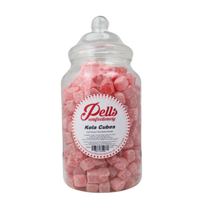 Pells Kola Cubes Traditional Sweet Jar – Classic Cola-Flavoured Hard Boiled Sweets in a Retro Jar