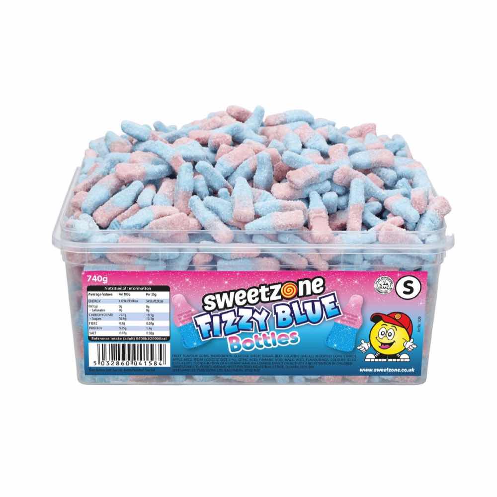 Sweetzone Fizzy Blue Bottles Tub 740g