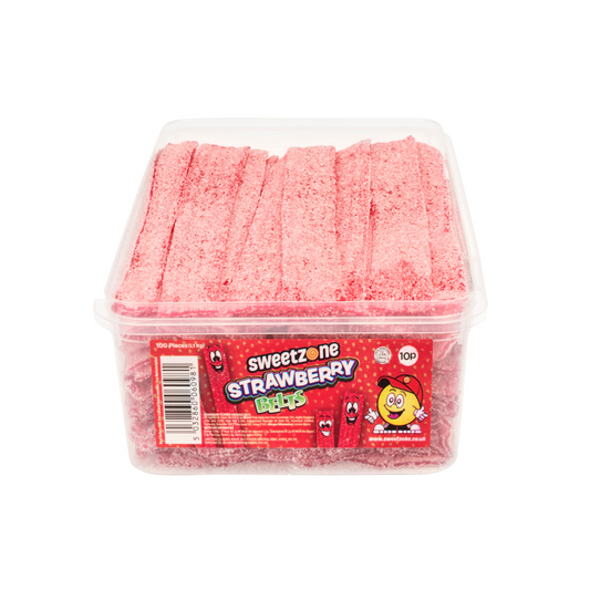 Sweetzone Fizzy Strawberry Belts 100 Count