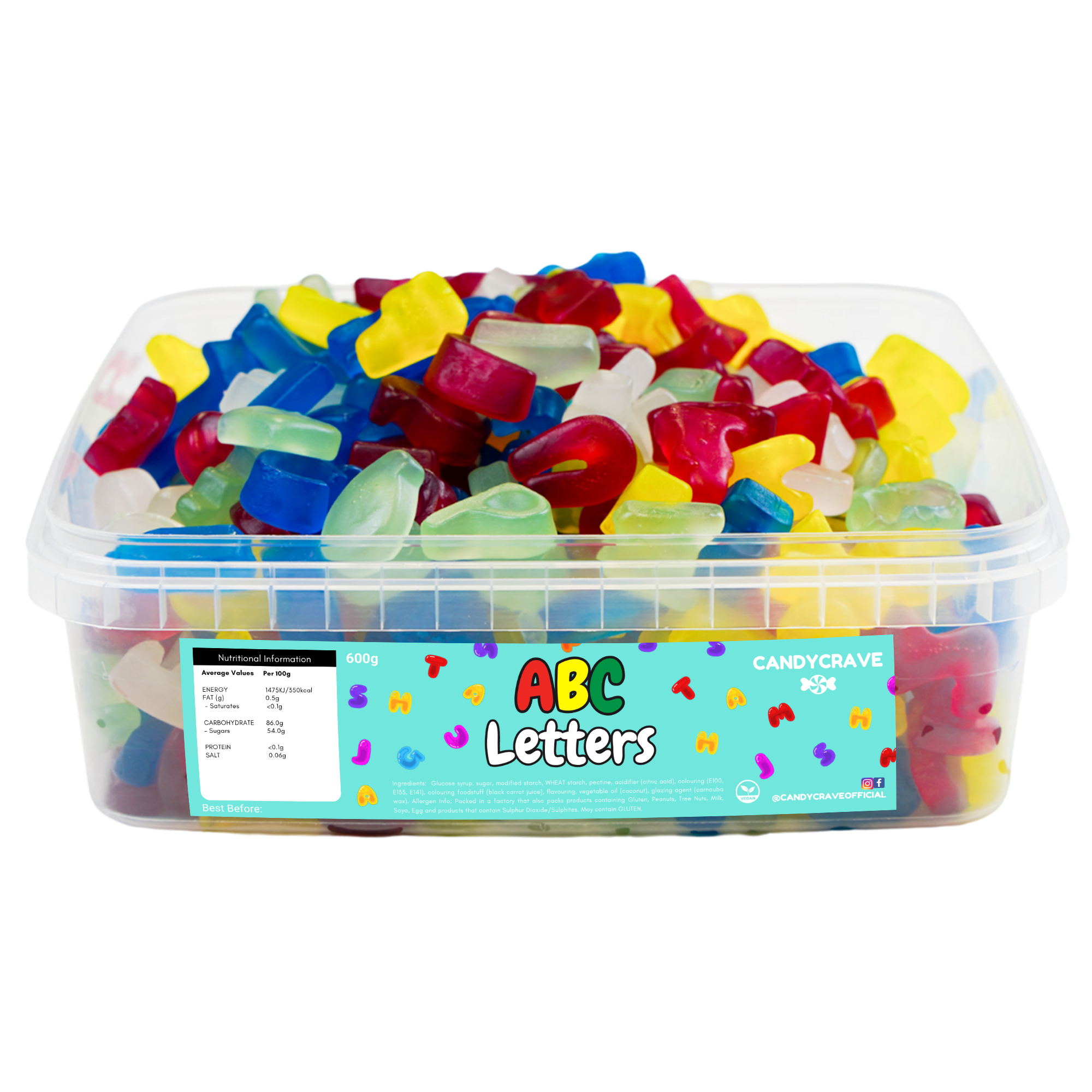 ABC Letters Tub of Sweets