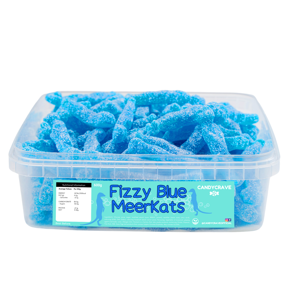 Candycrave Fizzy Blue Meerkats Sweet Tub