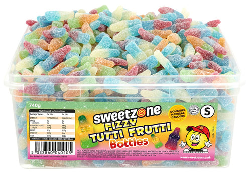 Sweetzone Fizzy Tutti Frutti Bottles 740g