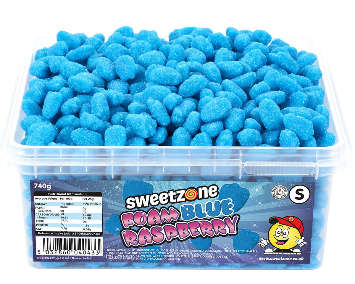 Halal Sweets: Sweetzone Foam Blue Raspberry 740g – Candycrave