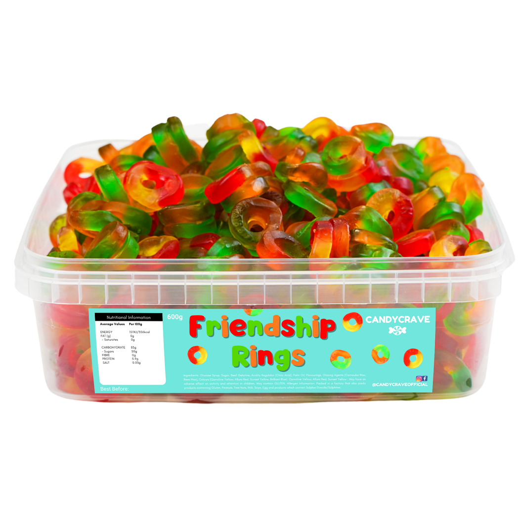 Candycrave Friendship Rings Tub 600g