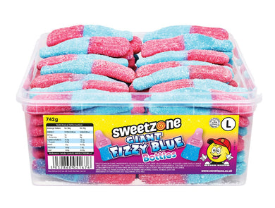 Sweetzone Giant Fizzy Blue Bottles Tub 742g