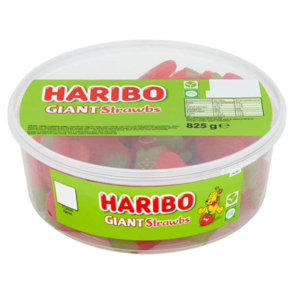 Haribo Giant Strawbs Sweet Tub