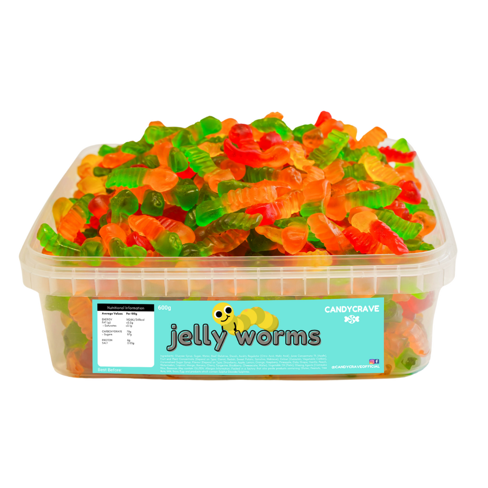 Jelly Worms Sweet Tub 600g