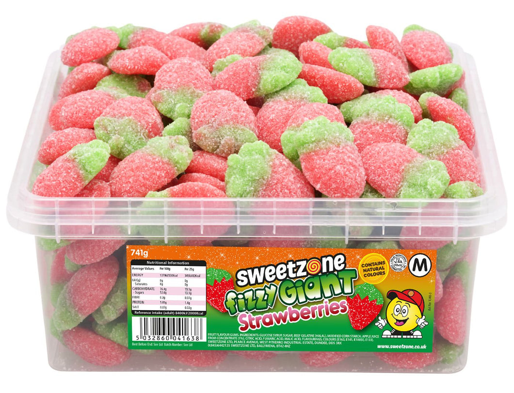 Sweetzone Fizzy Giant Strawberries in Sweet Tub