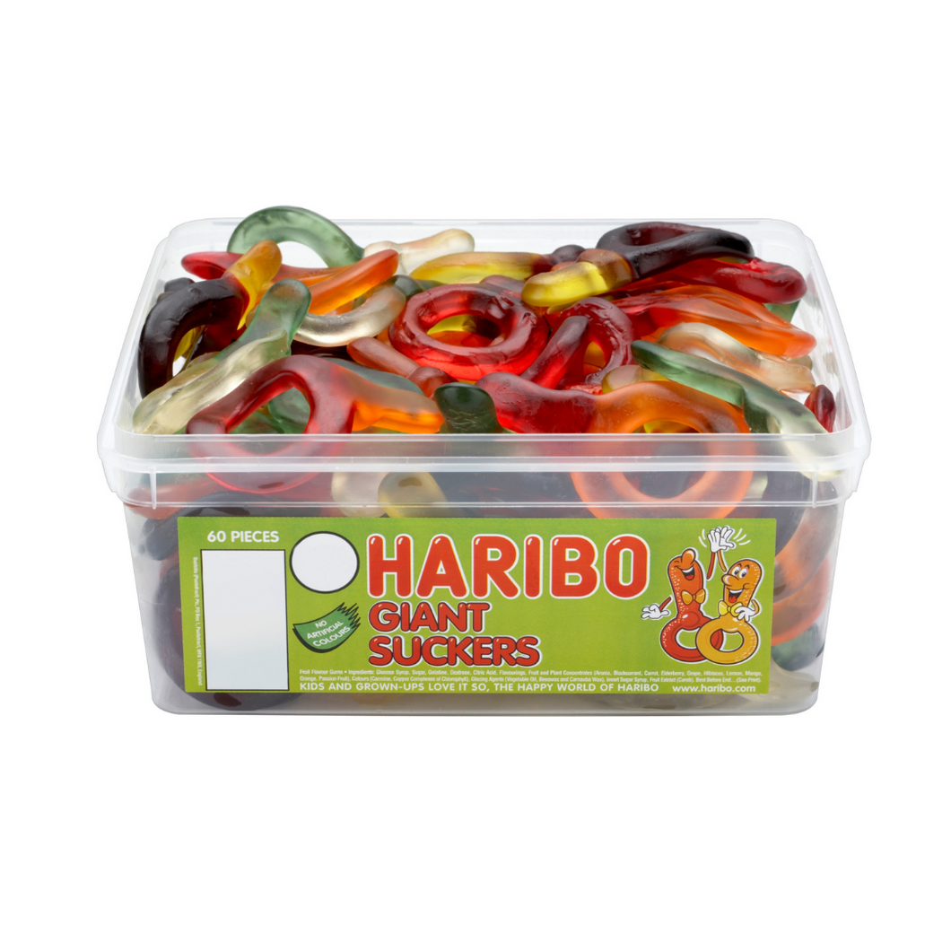 Haribo Giant Suckers Tub 60X10P