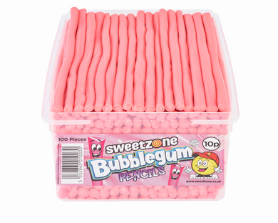 Sweetzone Bubblegum Pencils Tub 100X10P