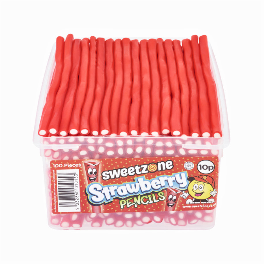 Sweetzone Strawberry Pencils Tub 100X10P
